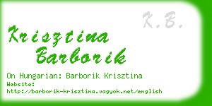 krisztina barborik business card